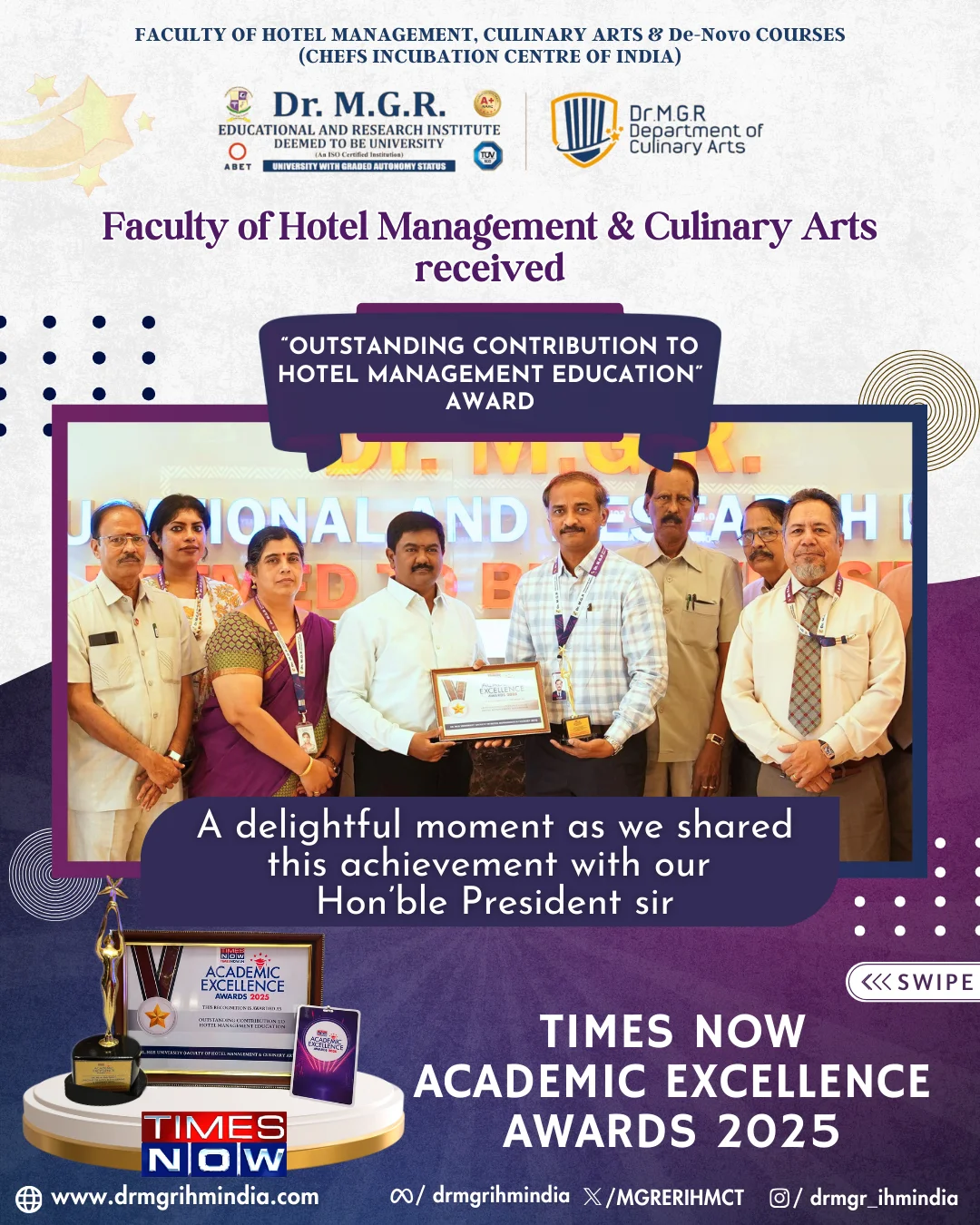 Times Now Academic Excellence Award