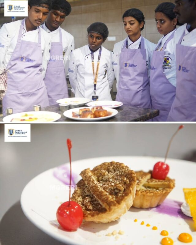 Sweet squad coming through! 🍮👨‍🍳 Chef students whipped up a dreamy dessert spread with all the classics—smooth, rich, and oh-so-good. Who’s grabbing a slice of that apple tart first? 😋

Dessert Drop:
🍮 Cream Caramel
🍰 Albert Pudding
🍯 Honeycomb Mould
🍎 Apple Tart

#mgreri #drmgrihmindia #CulinaryArts #Desserts #DessertGoals #SweetToothCrew #StudentBakes #KitchenMagic #ClassicDesserts #ChefLife #SugarRush #WesternDesserts #TreatYourself #PlatedWithLove