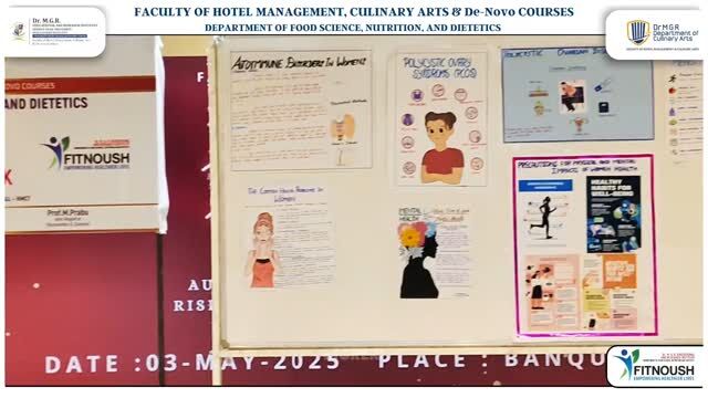 Glimpses of the open event on National Women's Health Week conducted by the students of the Department of Food Science, Nutrition and Dietetics.

#mgreri #drmgrihmindia #FoodScience #Nutrition #dietetics #womenshealthweek #womenshealth #awareness