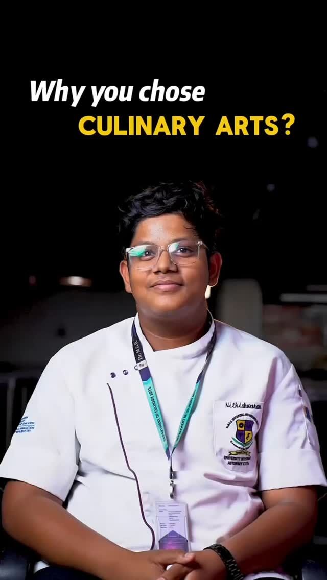 Student chefs gave their honest answers to why they chose culinary arts 👨‍🍳 

#mgreri #drmgrihmindia #CulinaryArts #bestculinarycollege #WhyCulinaryArts #StudentChef #HonestAnswers #CulinaryJourney #admissionsopen